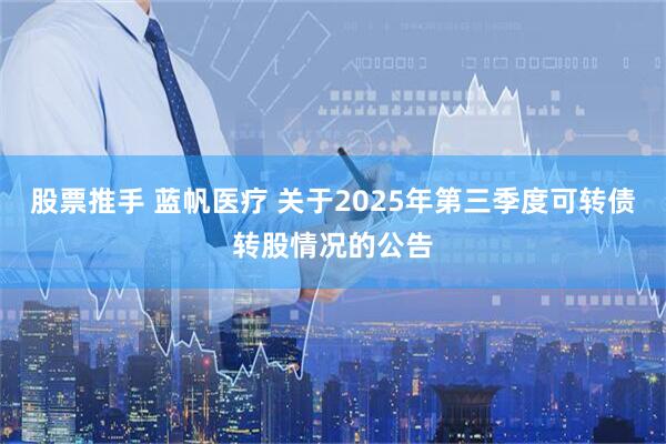 股票推手 蓝帆医疗 关于2025年第三季度可转债转股情况的公告