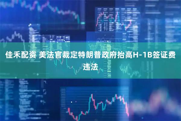 佳禾配资 美法官裁定特朗普政府抬高H-1B签证费违法